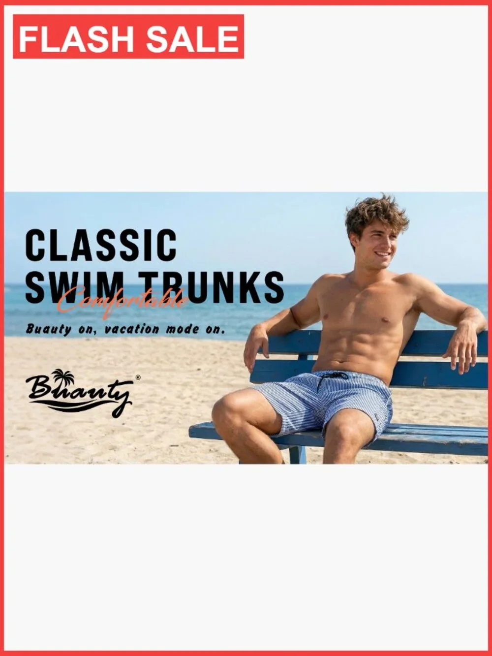 Mens Swim Trunks with Compression Liner 7 Inch Inseam Quick Dry Board Shorts